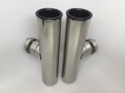 2 PCS DURABLE STAINLESS STEEL 316 CLAMP-ON ROD HOLDERS